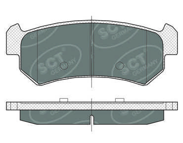 SCT GERMANY Комплект тормозных колодок, дисковый тормоз SP 376 PR